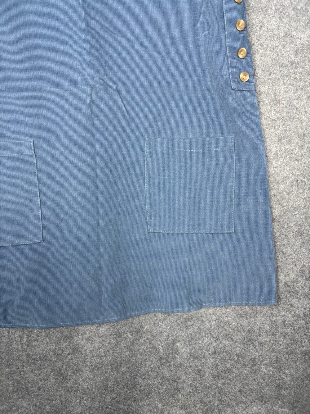 Urban Renewal L Blue Corduroy Vintage Fabric Mini Dress - Picture 4 of 7